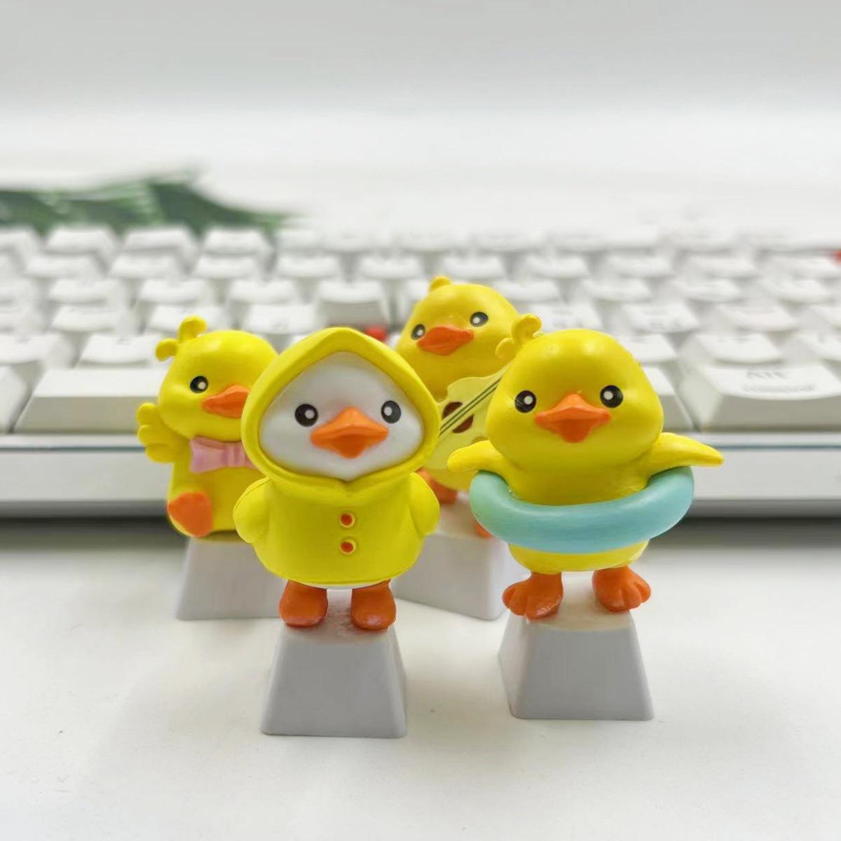 

Пользовательские 3D желтые утиные колпачки для механических клавиатур
