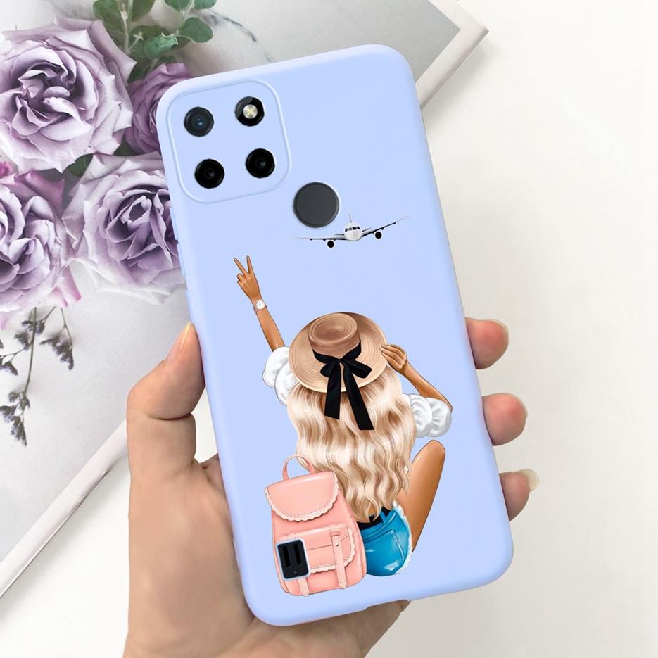 For Realme C21Y Case Realme C25Y Stylish Candy Painted Cover Soft Silicone Phone Case For Realme C21 C 21 Y C25Y RealmeC21 Shell