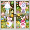 9 ks velikonoční samolepky na okno Happy Easter Bunny Window Clip for Glass Dveře