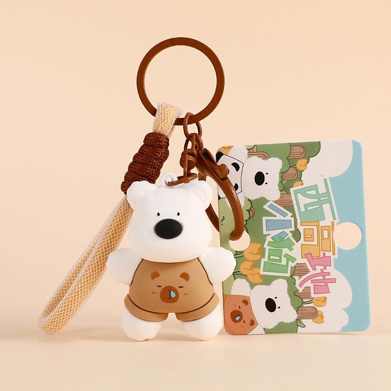 West Highland Terrier Pendant Plush Toy Puppy Car Keychain Dog Doll Accessories