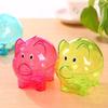 1 Pcs Pig Piggy Bank Transparent Plastic Money Saving Box Case Cartoon Pig Coin