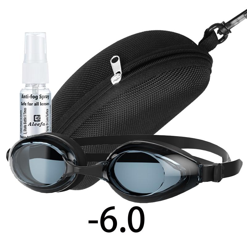 Anti-Fog & Leak-Proof Nearsighted Swimming Goggles for Adults - Prescription Swim Glasses, Unisex Myopia Swim Gear Glasses