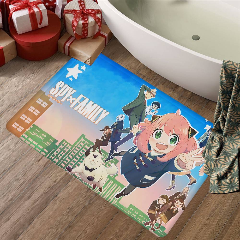 Comedy Anime Spy X Family Kitchen Mat Kids Room Bedroom Decoration Balcony Anti-Slip Doormat Living Room Alfombra