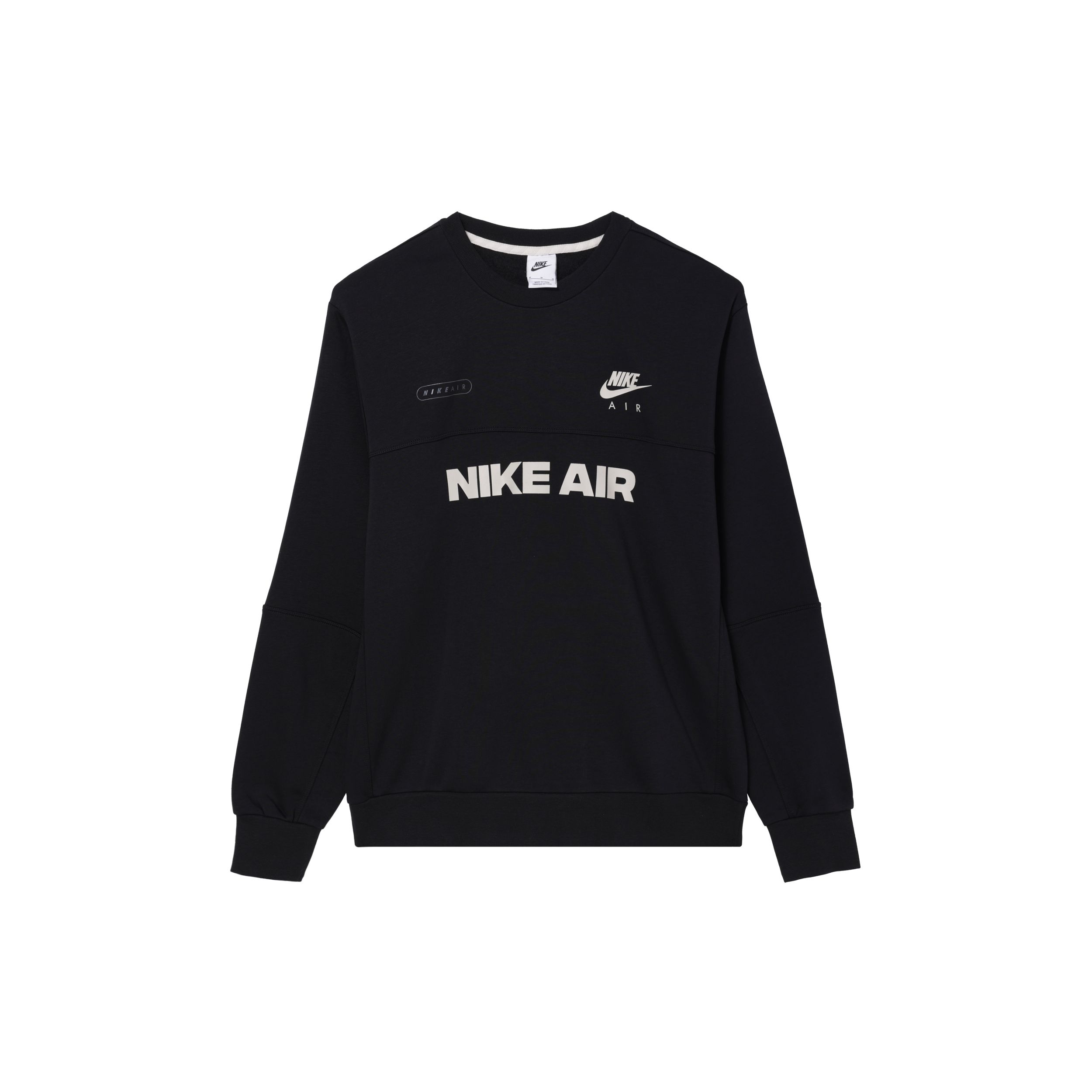 

Nike NSW Nike Air Brushed Back Crew Men Black Light Bone DM5207-010 S