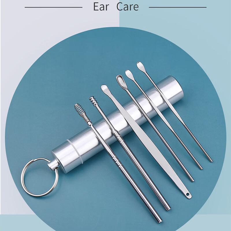 ZUNDUO 6-Piece Stainless Steel Earwax Removal Kit