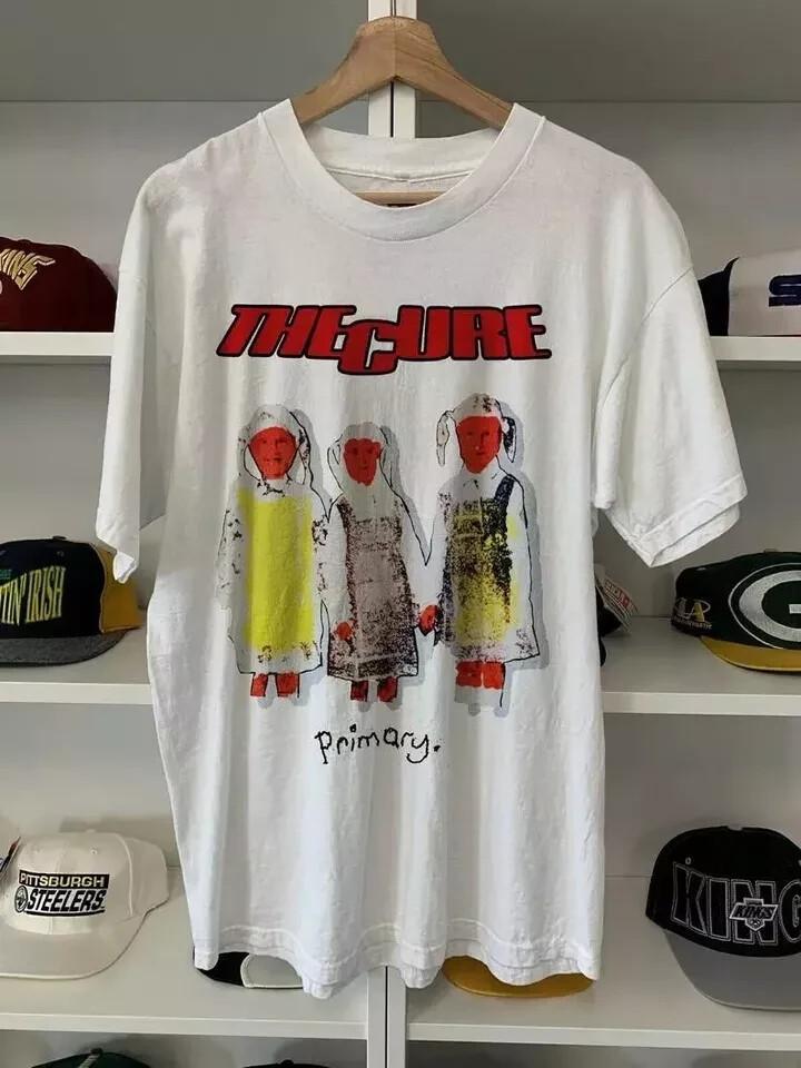 The Cure Shirt The Cure Primary White T-shirt Unisex Reprint S-4XL Men Women Unisex T-Shirt XXL