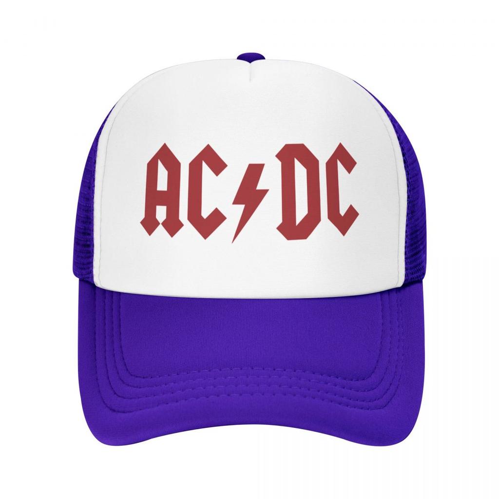 AC-DC Baseball Caps Unisex Snapback Hats Lovers Trucker Caps Women Breathable Mesh Visor Bones