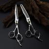 6.0 Inch Nimpson Skull Handle Personality, Hair Scissors, Barber Scissors, Flat Scissors, Tooth Scissors