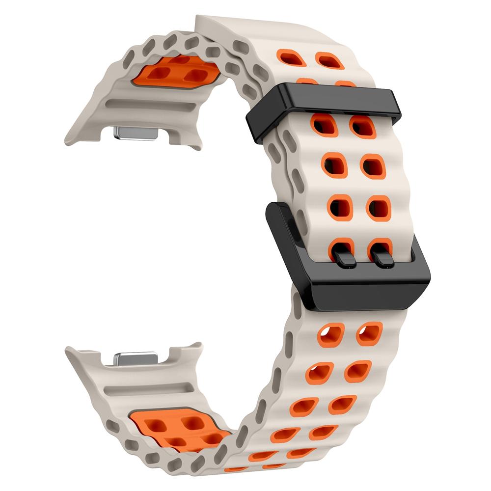 Silicone Marine Band For Samsung Galaxy Watch 8 Classic 46mm Sports Strap For Samsung Watch 8 44mm 40mm Bracelet Watchbands