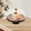 12-Inch Wooden Round Cake Box Pastry Storage Holder Dessert Container Cover Case Cake Cupcake Storage Display Rack Accessories