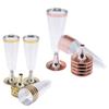 12x Disposable Plastic Champagne Cups with Rose Gold/Gold