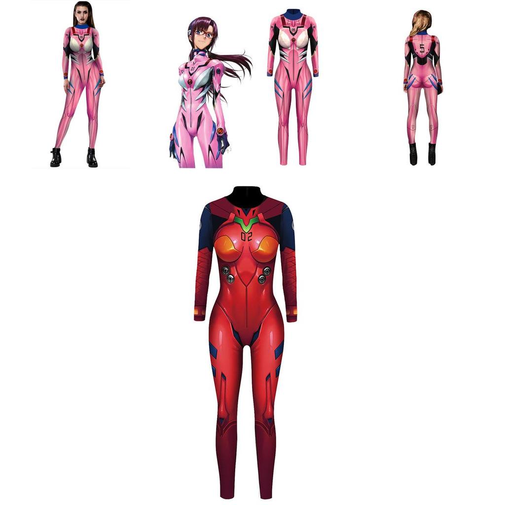 Oszałamiający Eva Neon Genesis Evangelion Asuka Langley Zentai Rajstopy Body Kostium Cosplay Dla Kobiet