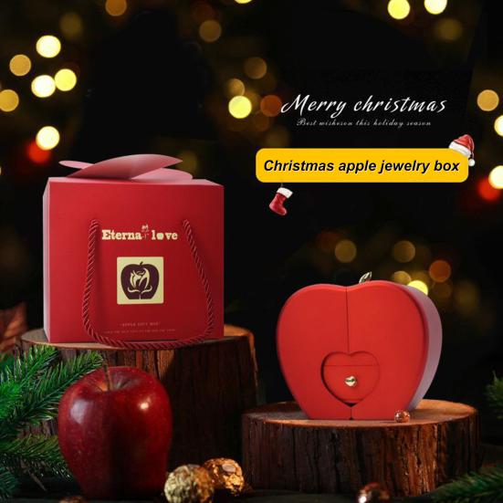 Women Necklace with Storage Case Ultralight Non-Fading Sparkling Jewelry Necklace Greeting Card Preserved Rose Gift