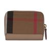 Burberry Check Print Cotton Canvas And Leather Wallet Women Wallet Chestnut 80845281