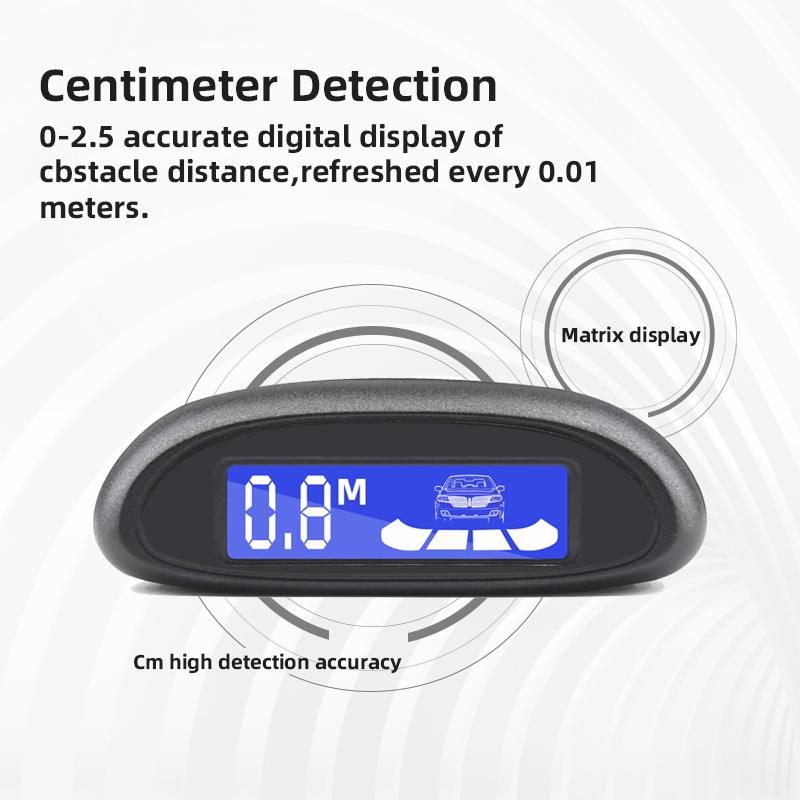 Car Auto Parking LED Parking Radar With 4 Parking Sensors Backup Car Parking Radar Monitor Detector System Backlight Display