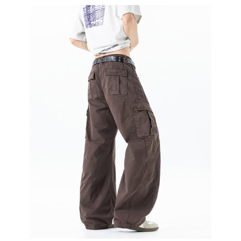 Lässige elastische Cargohosen Herren Sommer Dünn Locker Gerade Beine Bequem Stretch