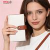 Women Travel Wallet PU Leather Passport Holder Zipper Pocket Multi Card Slots Long Clutch Organizer RFID Blocking