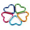 1Pcs Heart-Shaped Mini Metal Carabiner Buckle Hook Clip for Backpack Keychain Outdoor Hiking Climbing Survival Gear