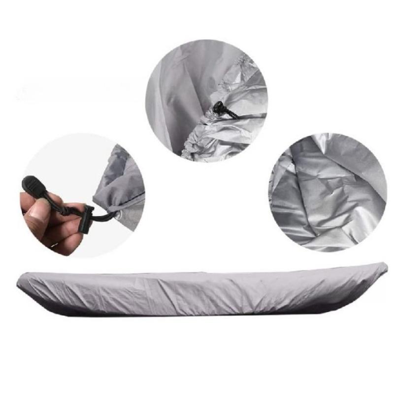 Waterproof Kayak Cover 210d Oxford Cloth Sun Protection Heavy Duty Dustproof Canoe Cover for Outdoor Storage