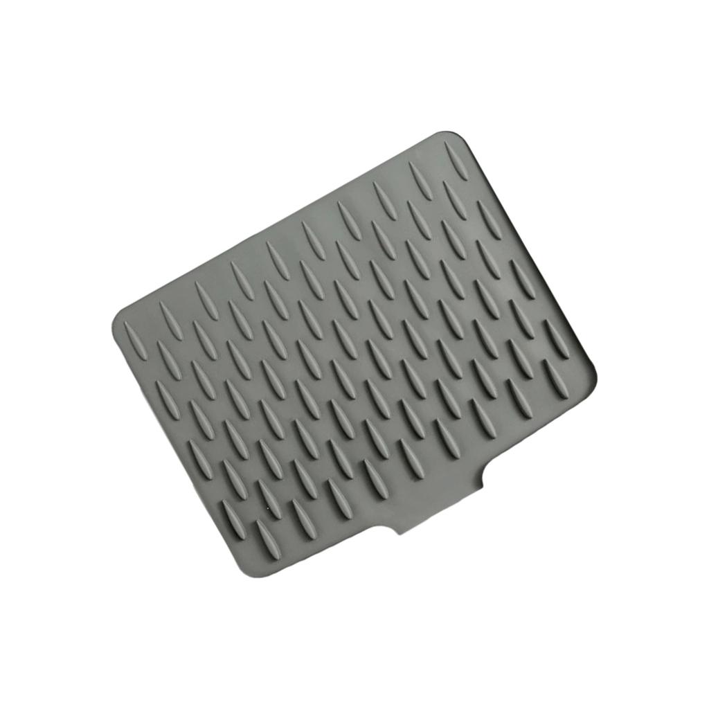 Sloped Silicone Countertop Drying Mat Heat Resistant Nonslip Kitchen Drainage Pad For Dishes Utensils