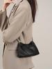 2024 Women's Cloud Pleated Leather Shoulder Bag with Gold Ball Chain