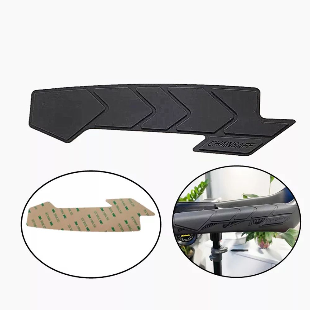 Black Removeable Road Mountain Bicycle Chain Protector Chain Cover Pad Posted Guards Frame Stickers