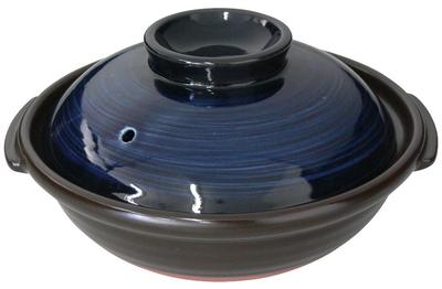 Tin Banko Ware Kyoto Style Earthen Pot 6 1 Lapis Glaze Wood, No. (for Person) 5341-4065