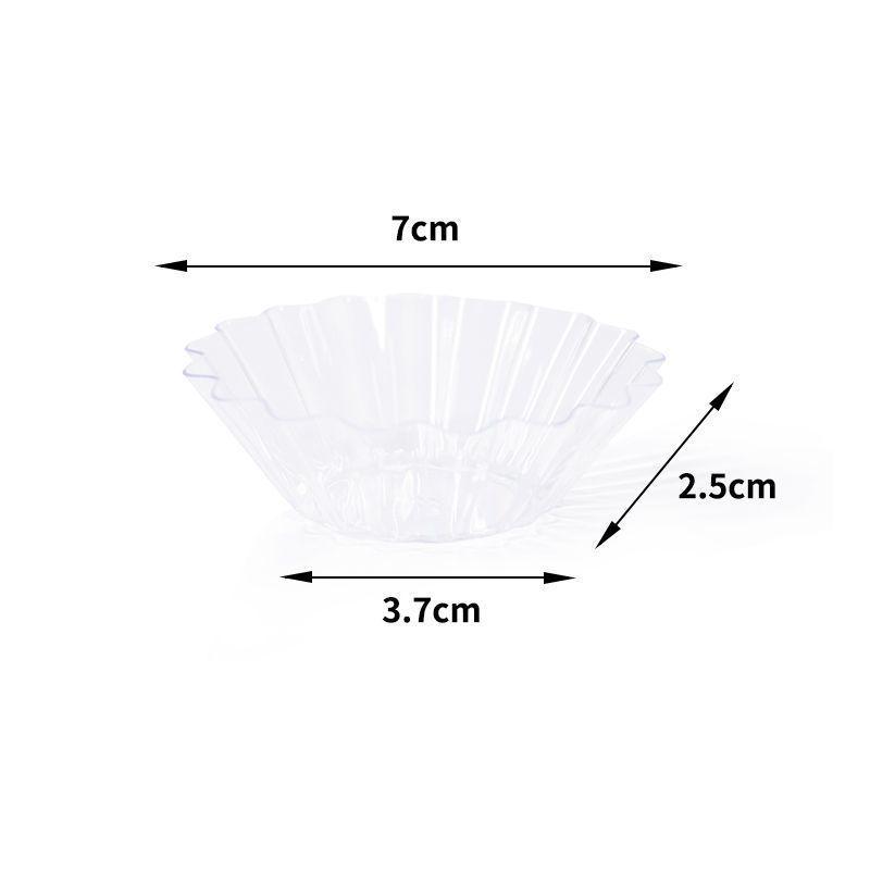 Set de Cupe Pătrate Transparente pentru Sos și Mousse cu Lingurițe - Perfect pentru Deserturi și Aperitive