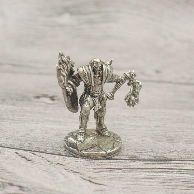 

Solid White Copper Tribal Warrior Figurine Retro War Model Desktop Decor Gift for Men
