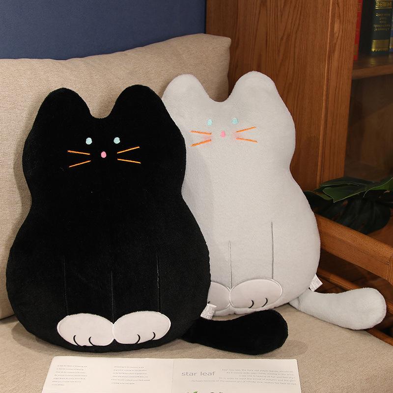 Cute Cat Throw Pillow Doll Girl Bed Sleeping Kitten Doll Soft Plush Doll Birthday Gift