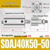 Adjustable Stroke Pneumatic Thin Cylinder - Piston Rod Sizes: 16/20/25/32/40/63