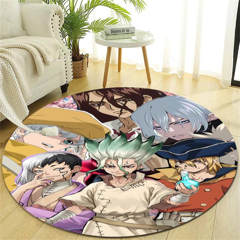 Personalized Dr. STONE Round Chair Office Rug - Perfect for Mat, Office Chair & More - Ideal Gift for Birthdays and Holidays