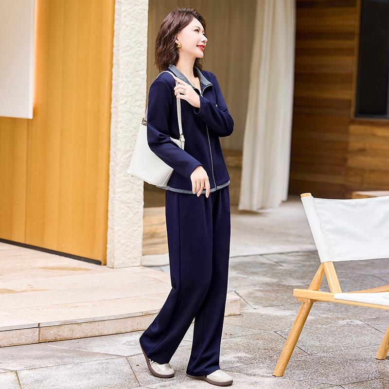 2025 Trendy Autumn Cardigan Sweatshirt Set for Stylish Middle-aged & Elderly Women - Versatile Two-piece Outfit