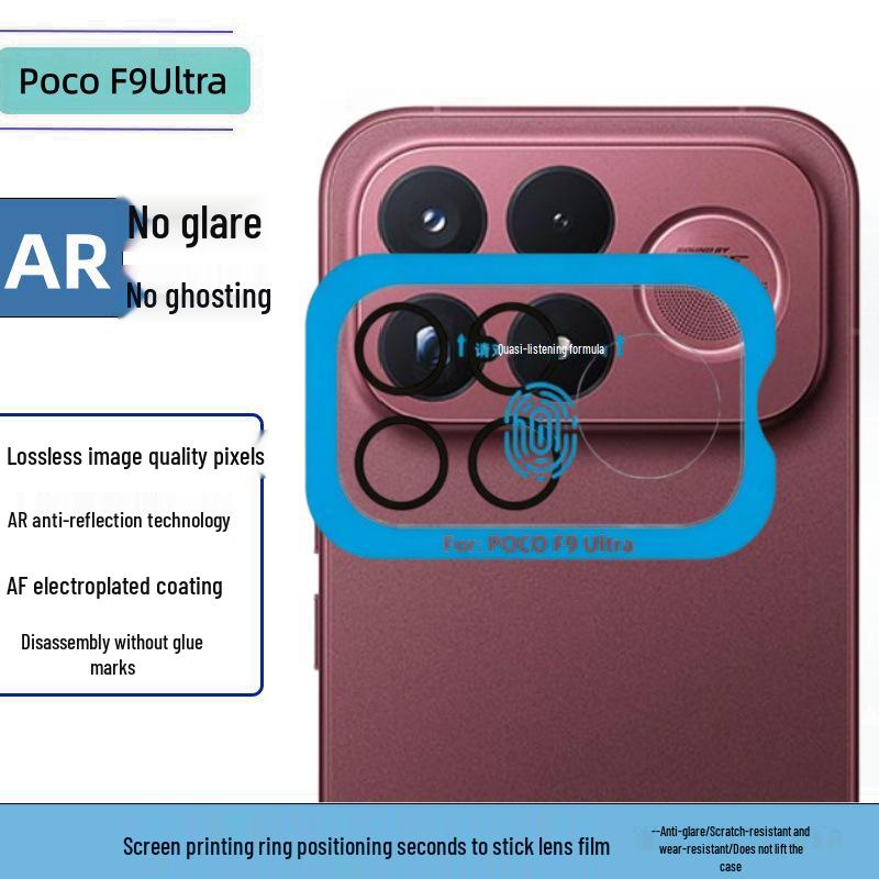 Xiaomi Poco F9 Ultra Screen Ring Full Coverage Tempered Glass & Lens Protection