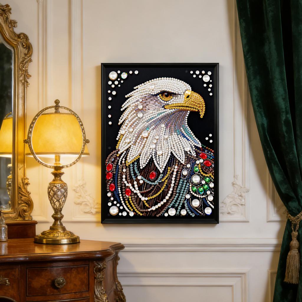 Animal Special Shaped 5D DIY Partial Drill Pearl Gem Diamond Art Painting Kit for Adults Beginners Home Decor 30x40cm