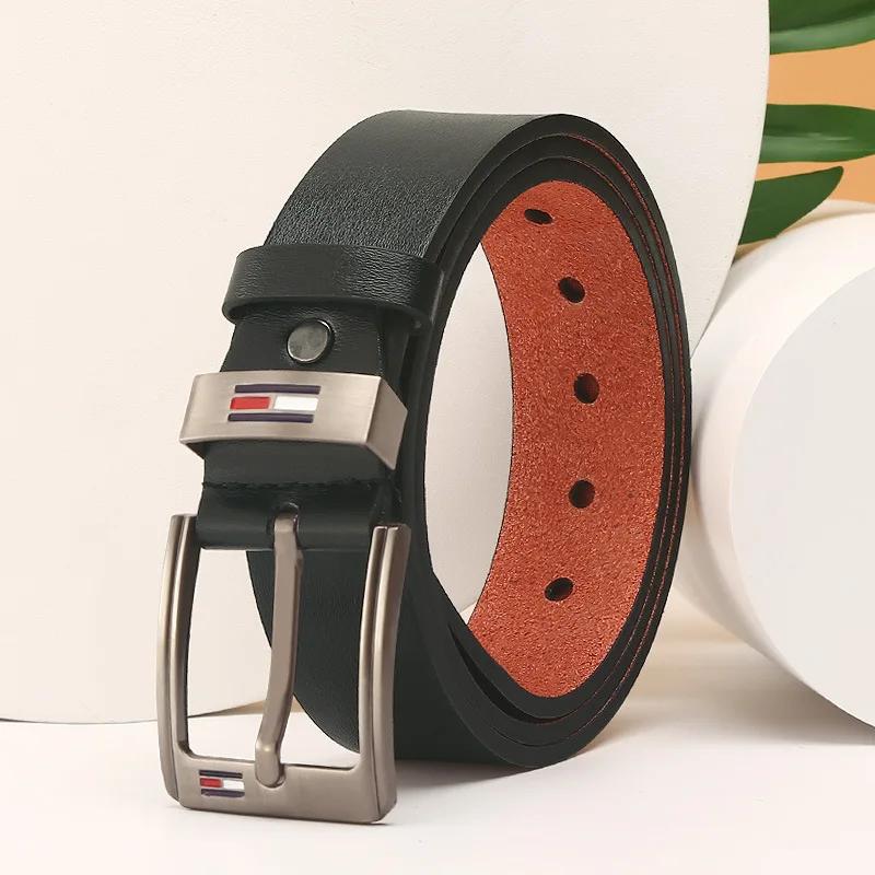 Cintura Semplice da Uomo con Fibbia ad Ardiglione Versione Coreana Della Cintura Casual alla Moda Cintura da Uomo per Affari