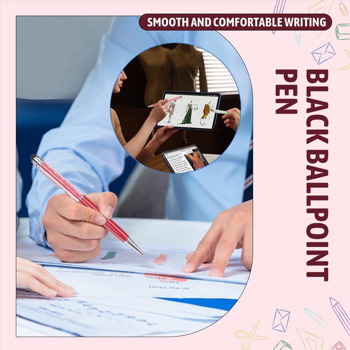 

BHBL 40Pcs Crystal Ballpoint Pen Bulk Shiny 2 in 1 Slim Crystal Screen Stylus Black Gel Ink Ballpoint Glitter Pen China Mainland