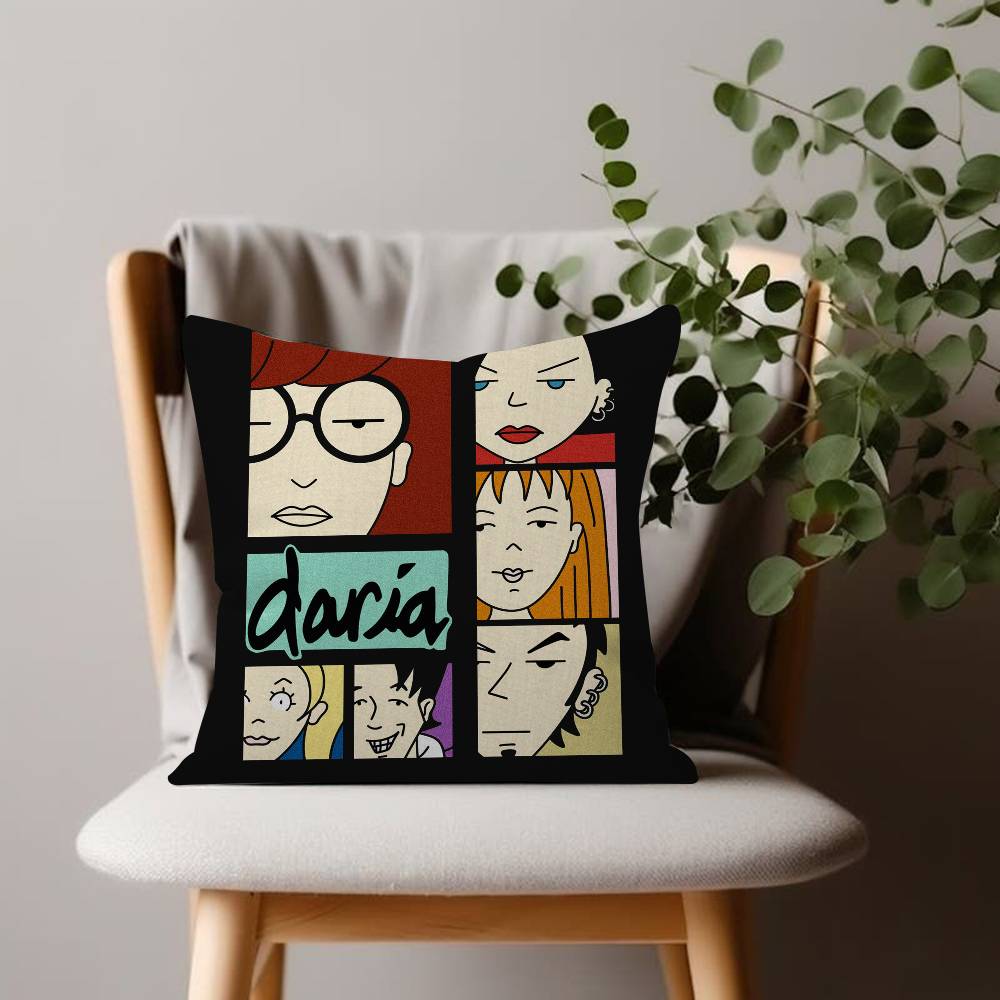 Cartoon Fashion Fashion Decorative Pillowcase Throw Cover D-Daria Pillow Case Cushion For Living Room Square Home Decor