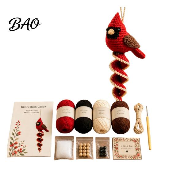 Decorative Spiral Wind Hangings Crochet Hanging Kit, DIY Garden Animal Craft Gifts for Adults Ornament Making Kit Adults, Handmade Door Decoration