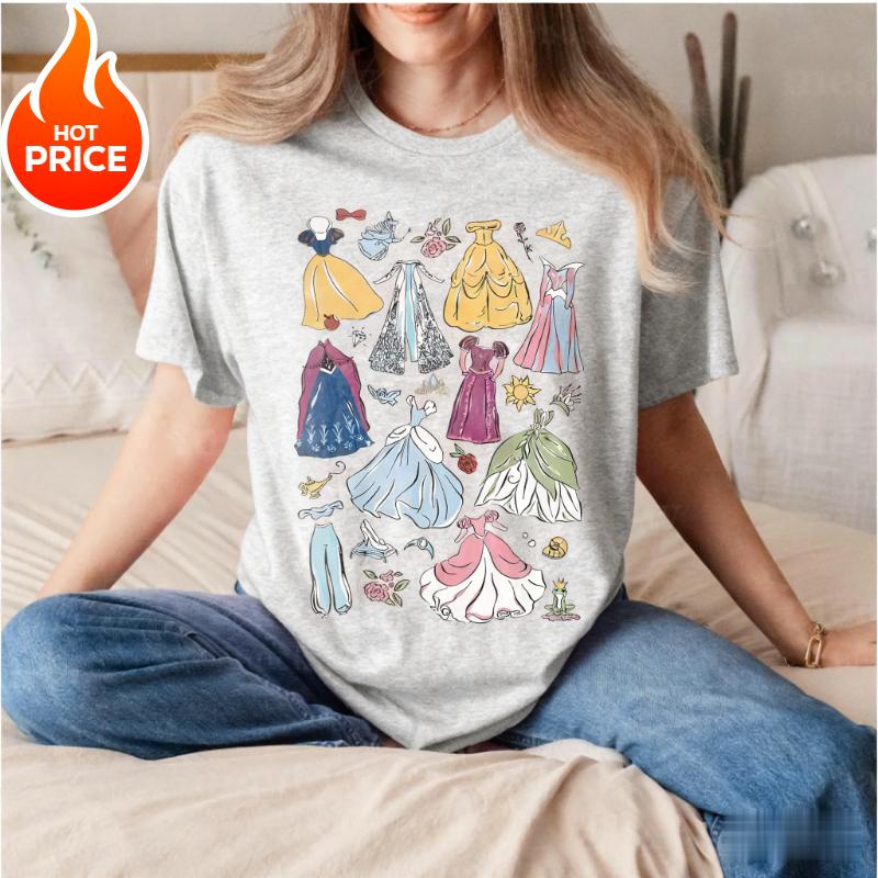 2026 Summer Princess Graphic Tshirt Unisex Unisex Fashion Cotton Quality Casual Loose Short Sleeve Classic Unisex