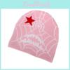 Autumn Acrylic Winter Knit Cap With Spider Web And Starpattern For Casual Daily