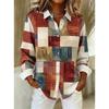3D Patchwork Color-Printed Fashion Women's Shirt Loose Fit Ladies Blouses Tops New Spring Summer Casual Long-Sleeve Shirt