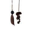 Pflanzenfrucht Anhänger Perlenkette Natürliche Eichelkette für Damen Mode Pulloverkette Modeschmuck Geschenk Zubehör