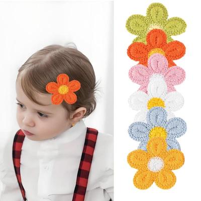 New Candy Color Flower Hair Clips for Children - Sweet Embroidered Princess Accessories