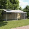 Vidaxl Dog Cage, With Roof and Door, Grey, 4X2X2 M, Steel