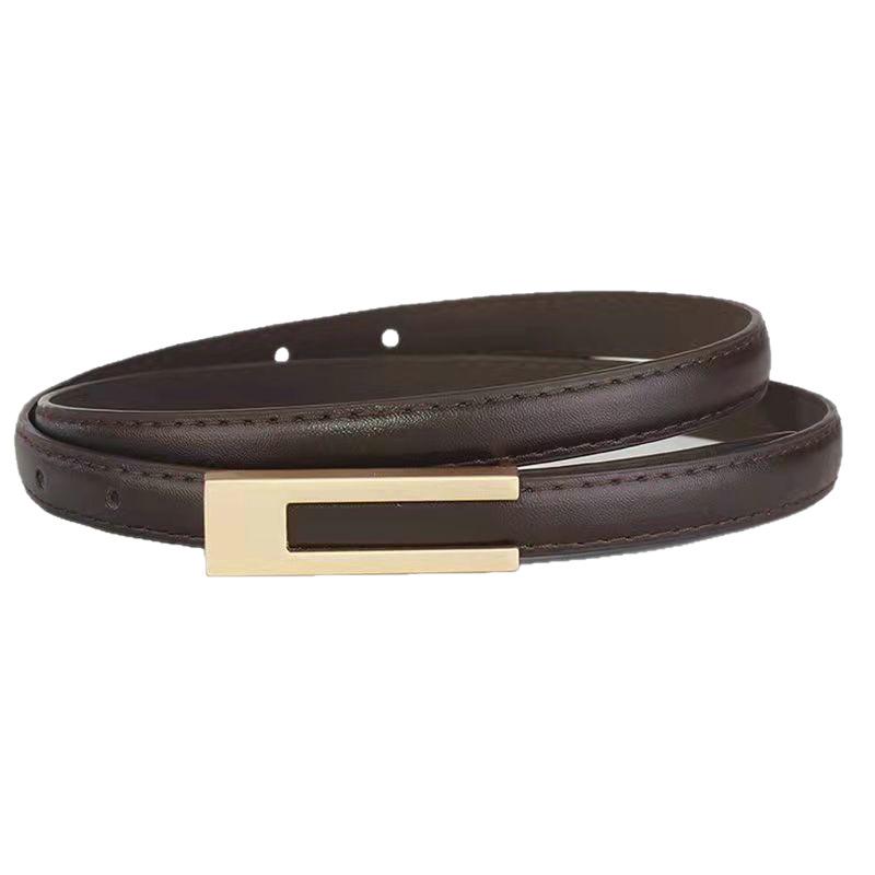 Korean Women's Slim Leather Belt for Dresses & Skirts - Retro Style, Versatile & Stylish