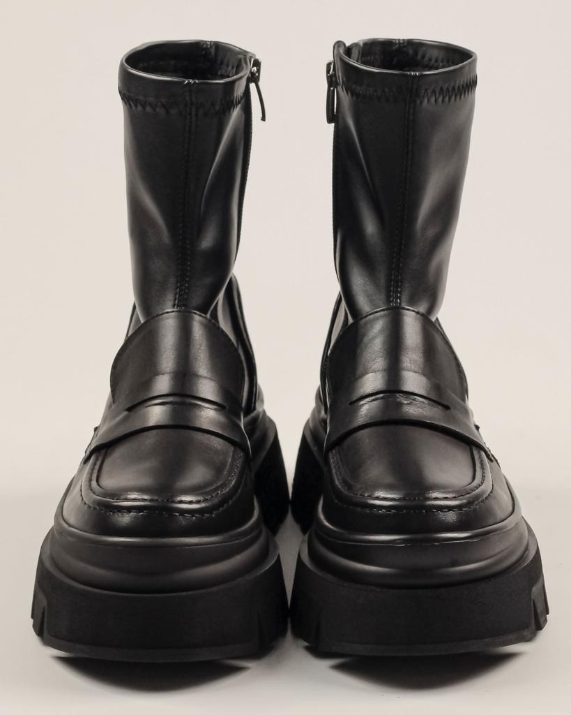 Dámské kozačky na platformě Le Berde 11343 36 černá kůže