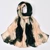 Women Printed Rayon Hijab Muslim Premium Cotton Rayon Hijab Scarf Long Shawl Wide Edge Double Stitching Islamic Turban Headband