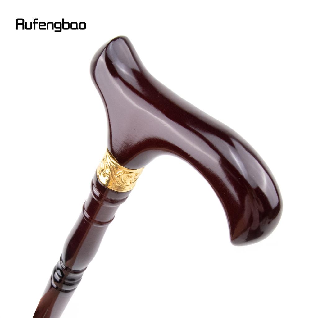 Red Wooden Single Joint Fashion Walking Stick Decorative Cospaly Cane Halloween Mace Crutch  Wand Crosier 92cm