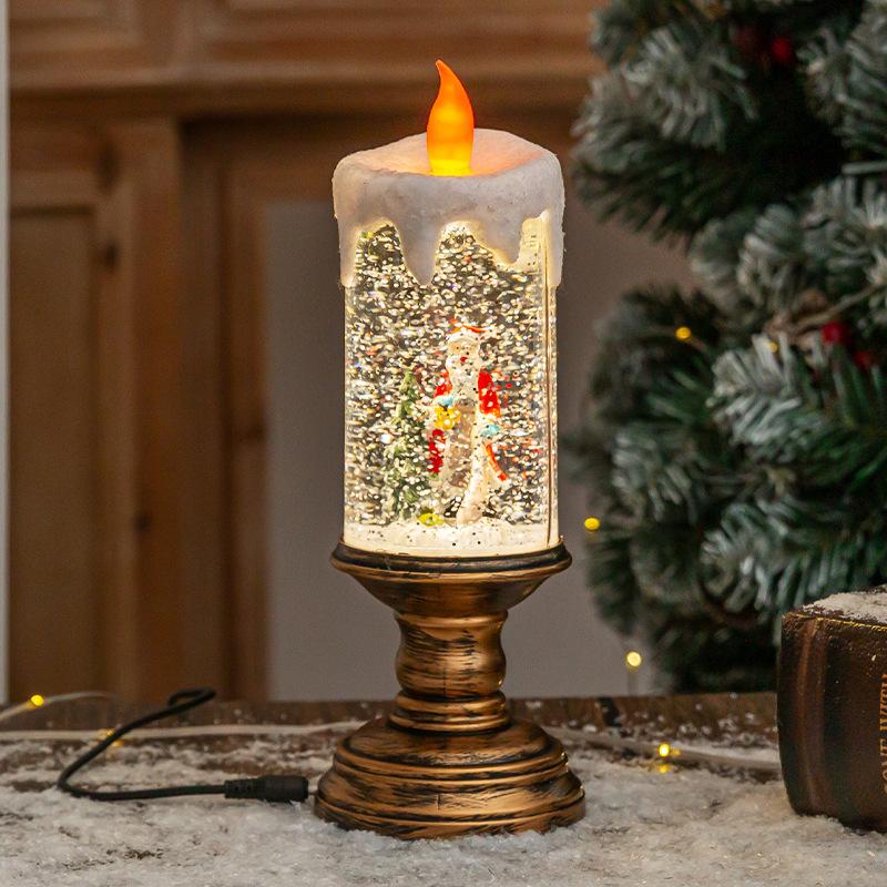 Christmas decorations, water candle lights, Christmas crystal lanterns, snow lanterns, children's birthday